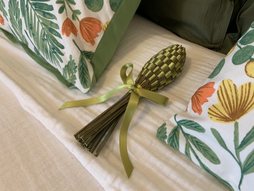 Le vert: code couleur pour la chambre de l’Oustau 