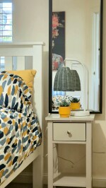 Our bedrooms have lamps and plug sockets next to the bed for your bedside necessities 