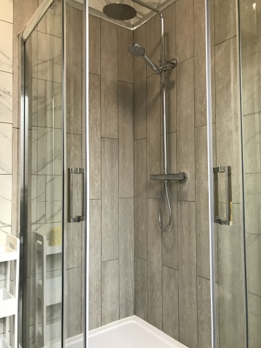 Refreshing waterfall or power shower
