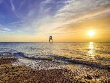 the victorian Lighthouse at Dovercourt Beach
