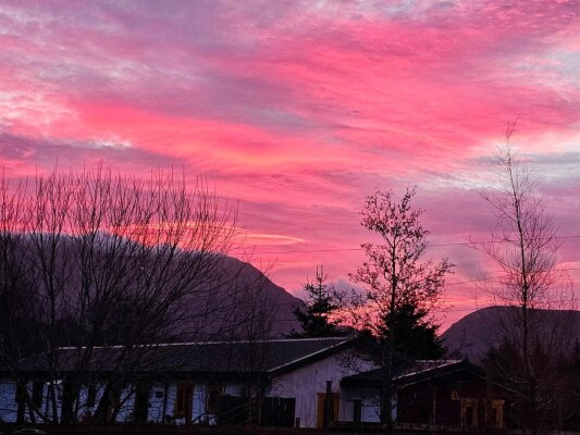 Sunset over the Property