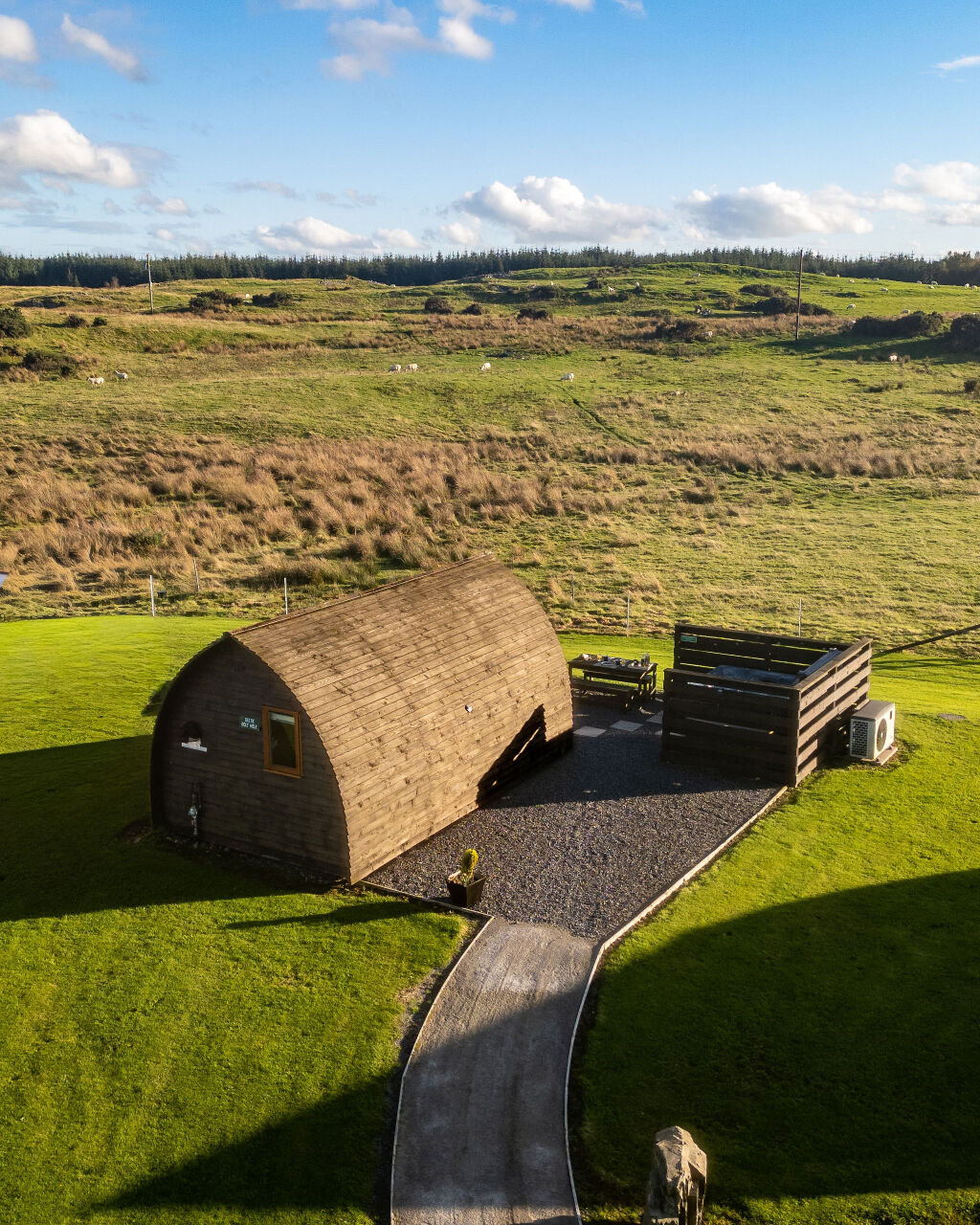 [{'Text': 'Aerial view of pod', 'CultureCode': 'en-GB'}] glamping cabins and grounds, photo 11 of 32