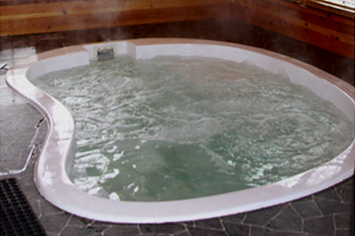 indoor spa holds 6-8 guest