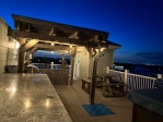 The pergola is covered in UV rated plastic so the roof can be enjoyed even in rainy conditions