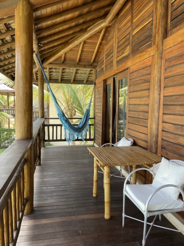 terrazzo vista piscina