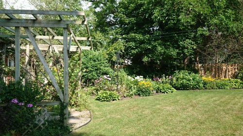 Our pergola helps to capture the serenity of the garden and provide a place of rest among the flowers