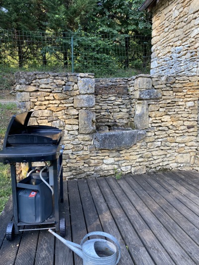 plancha et évier extérieur