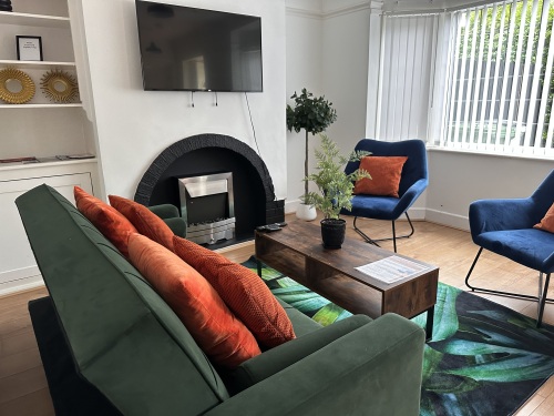 Relaxing lounge area with Smart TV