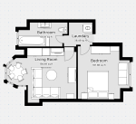 Eden 1 Bed Flat - Top Floor 