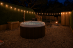Outside hot tub