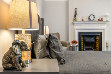 Master Bedroom Bedside Tables & Fire Place