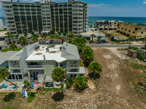 From the back facing the Beach just a block up. 