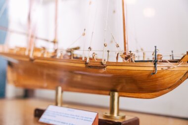 one of the local found objets - the model ship 