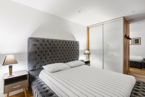 Comfortable King Size bed in a beautifully designed bedroom 