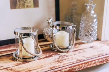 decanters and candles 