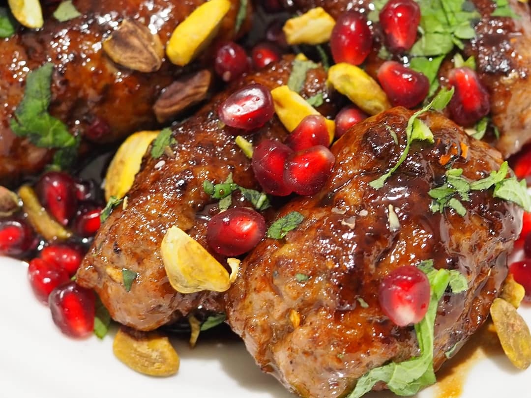Veal Meatballs in Pomegranate Molasses