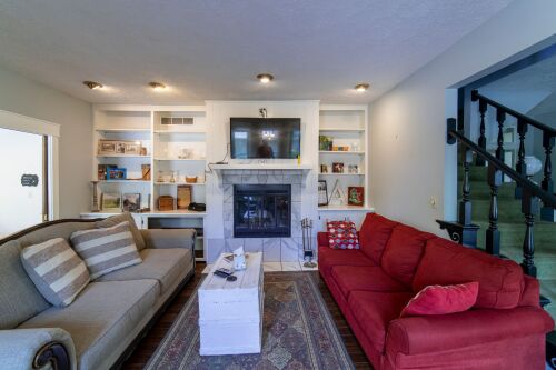 Lounge by the fire while watching TV or playing games.