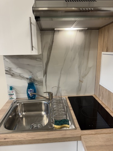 évier, plaque induction 2 feux, hotte