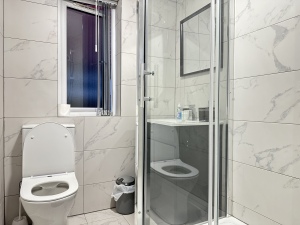 Shower, toilet & sink