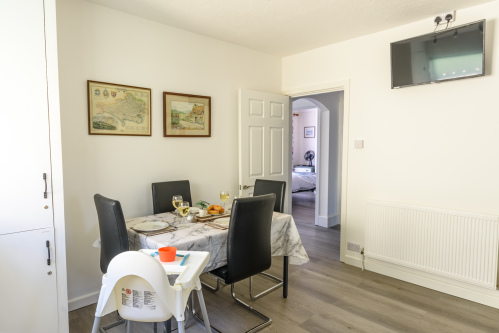 Dining table with high chair available