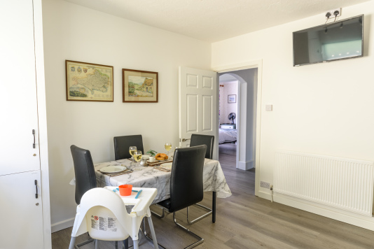 Dining table with high chair available