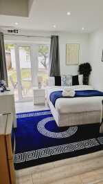 bedroom with garden view