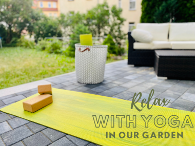 Nach einem aufregenden City Tag steht alles für Indoor oder outdoor Yoga bereit