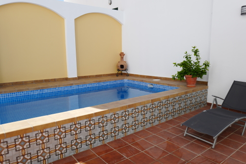 Pool terrace and recliners