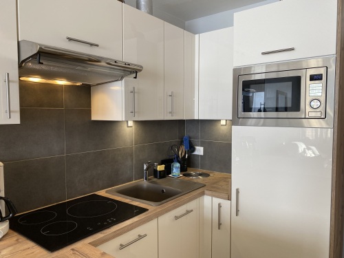 Table cuisson induction, hotte , four combiné micro-ondes