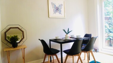 Comfy Dining Area with utensils