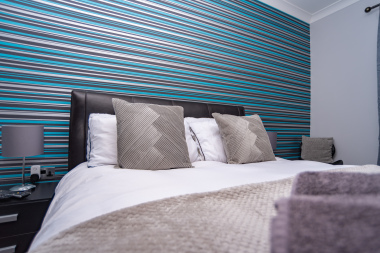 Fresh, hotel-crisp bedding, perfectly cleaned between stays and designed for a comfortable, restful night.