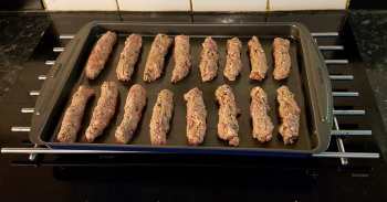 Amber House Alrewas - Home-made sausages using local shoulder of local Packington Pork and herbs from the garden