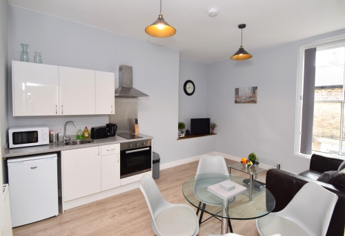 Malton Central Apartments - Castlegate Kitchen and Living Space