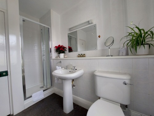 Room 2:  Valley sunset bathroom to shower