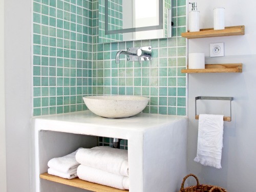 Salle de bain de la chambre supérieure Es vedrà Baléares