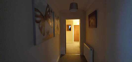 Private hallway to private front door