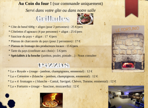 Possibilité restauration sur place (sur commande uniquement)