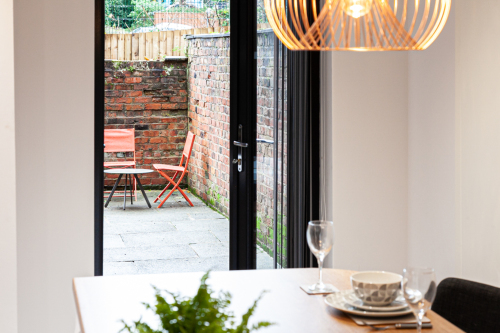 View of the garden at The Courtyard