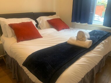 Spacious west facing bedroom with a superking on the ground floor