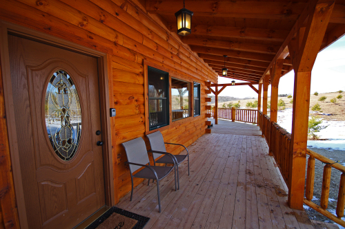 Front Porch and Chairs, looking west