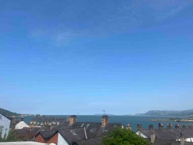 The view from the upstairs bedroom. 