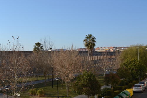Vistas desde el apartamento: parque y Acueducto de San Lázaro