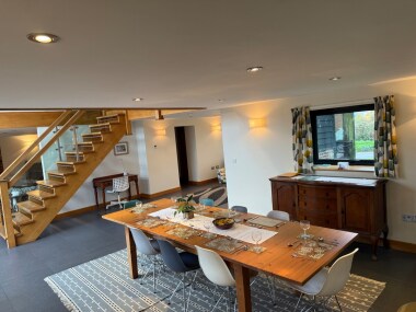 Open plan kitchen diner