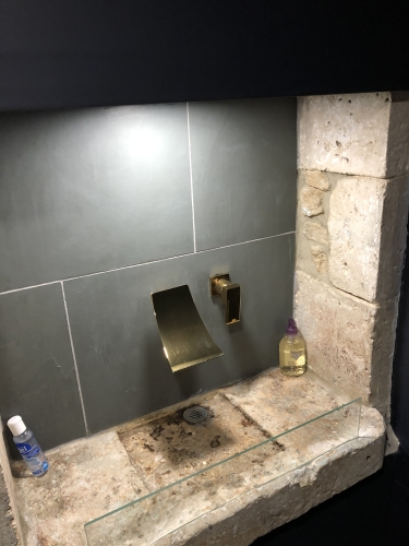 We love or downstairs toilet where we uncovered the old Laundry stone and made it a hand basin