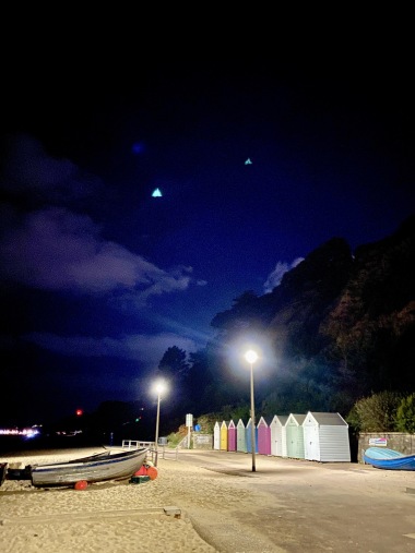 Bournemouth beach at night