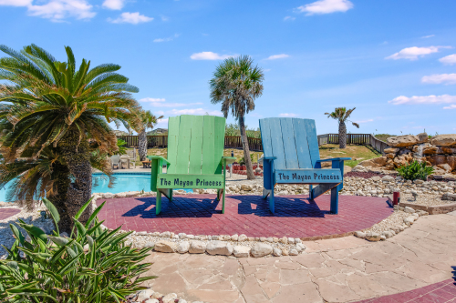 Giant adirondack chairs, a great place to take photos!