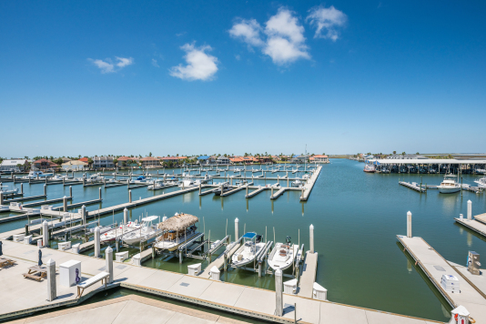 Island Moorings Marina fuel station is behind our community