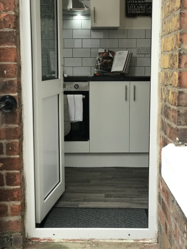 Patio that leads into the Kitchen