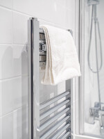 Bright bathroom with essential amenities for a comfortable stay