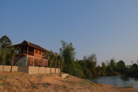 River-view romantic bedroom Khla Lodge Kampot Cambodia